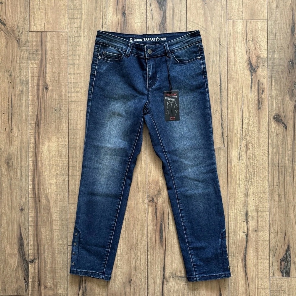 Counterparts Jeans Women's 6P Denim Blue Mid-Rise Capri Jean Pants